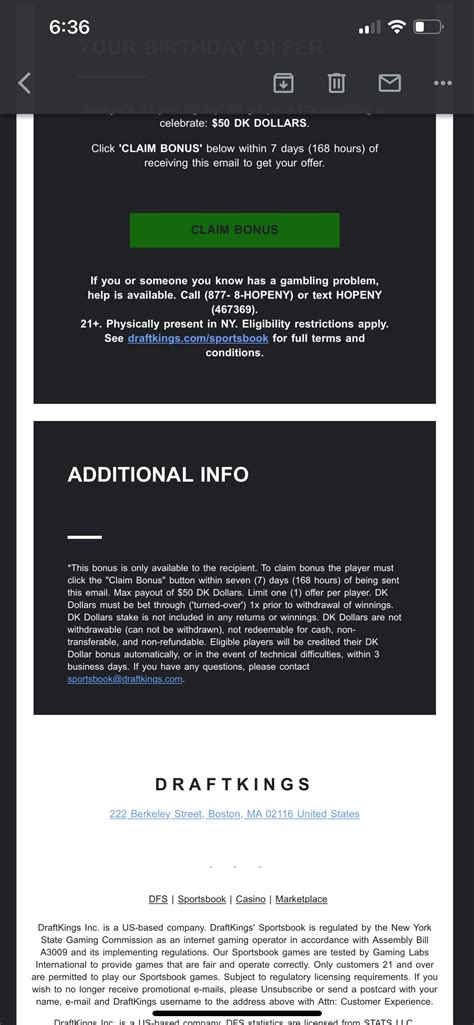 draftkings birthday bonus